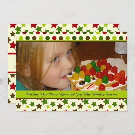 Weltfrieden Weihnachts-Fotokarte Feiertagskarte (Vorne/Hinten)