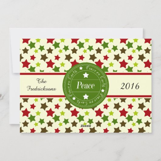 Weltfrieden Weihnachts-Fotokarte Feiertagskarte (Rückseite)