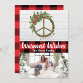 Weltfrieden Weihnachts-Fotokarte Feiertagskarte (Vorne/Hinten)