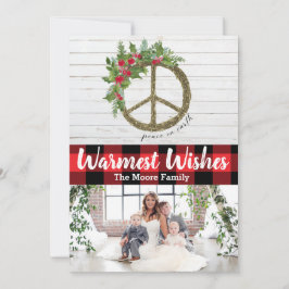 Weltfrieden Weihnachts-Fotokarte Feiertagskarte