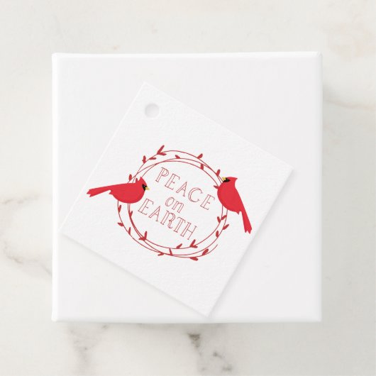 Weltfrieden Weihnachts-Kardinal Geschenkanhänger (Beispiel)