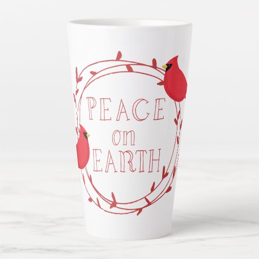Weltfrieden Weihnachts-Kardinal Milchtasse (Vorderseite)