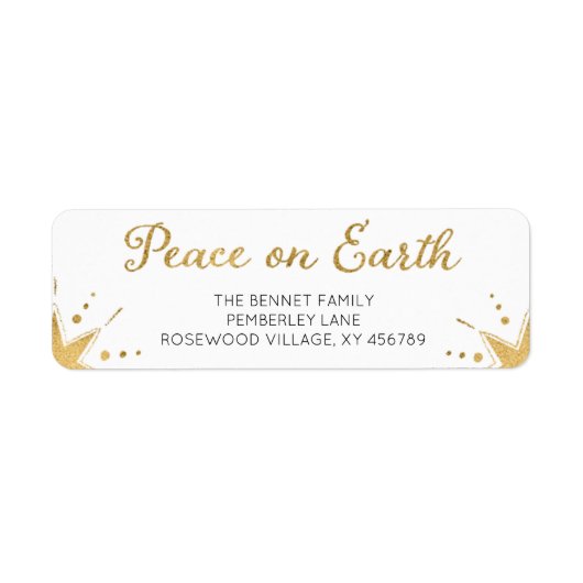 Weltfrieden Weihnachts-Rücksendeadresse (Vorne)