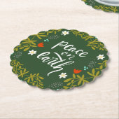 Weltfrieden Weihnachts-Untersetzer Untersetzer (angewinkelt)