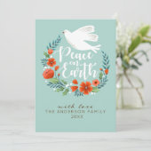 Weltfrieden Weihnachts-Weihnachtskarte Feiertagskarte (Stehend Vorderseite)