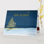 Weltfrieden Weihnachtsbaum auf Starry Night Karte (Gelbe Blume)