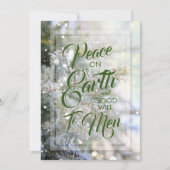 Weltfrieden Weihnachtsbaum Feiertagskarte (Vorderseite)