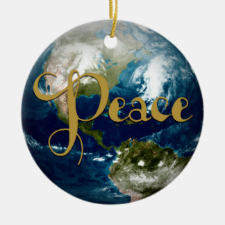 Weltfrieden Weihnachtsbaum Keramik Ornament