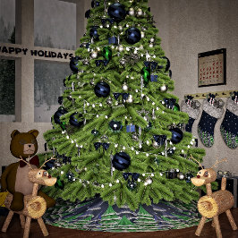 Weltfrieden Weihnachtsbaumen Polyester Weihnachtsbaumdecke