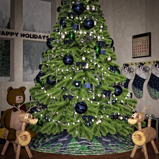 Weltfrieden Weihnachtsbaumen Polyester Weihnachtsbaumdecke