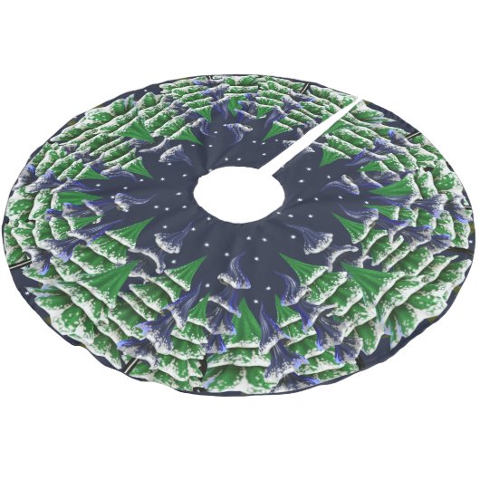 Weltfrieden Weihnachtsbaumen Polyester Weihnachtsbaumdecke (Schrägansicht)