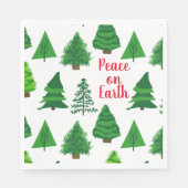Weltfrieden Weihnachtsbaumen Serviette (Vorderseite)