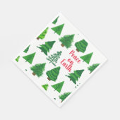 Weltfrieden Weihnachtsbaumen Serviette (Ecke)