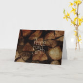 Weltfrieden Weihnachtsdesign Karte (Gelbe Blume)