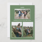 Weltfrieden Weihnachtsfeiertag Custom Foto Feiertagskarte (Rückseite)