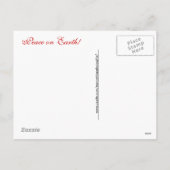 Weltfrieden - Weihnachtsgel des Friedens - Rot Feiertagspostkarte (Rückseite)