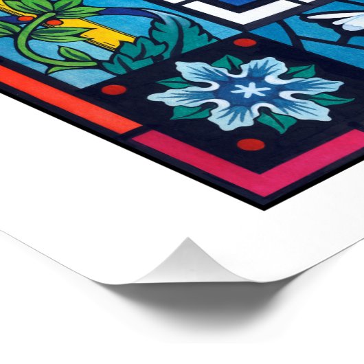 Weltfrieden Weihnachtsgesteck Poster (Ecke)