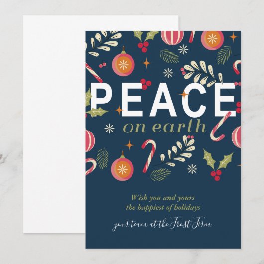 Weltfrieden Weihnachtskarte Einladung (Vorne/Hinten)