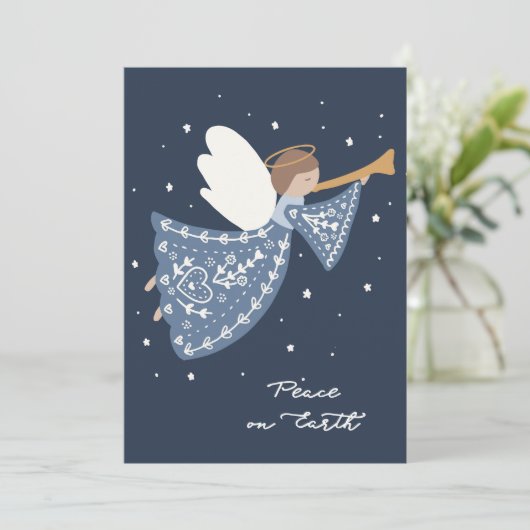 Weltfrieden Weihnachtskarte Feiertagskarte (Stehend Vorderseite)