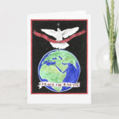 Weltfrieden Weihnachtskarte Feiertagskarte (Vorderseite)