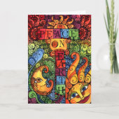 Weltfrieden-Weihnachtskarte Feiertagskarte (Vorderseite)