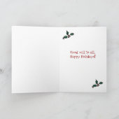 Weltfrieden-Weihnachtskarte Feiertagskarte (Innenseite)