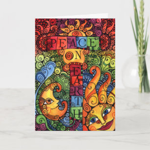 Weltfrieden-Weihnachtskarte Feiertagskarte