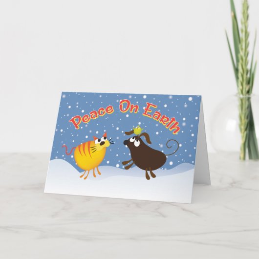 Weltfrieden Weihnachtskarte Feiertagskarte (Vorderseite)