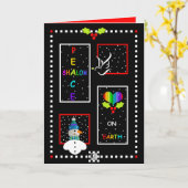 Weltfrieden Weihnachtskarte Karte (Gelbe Blume)