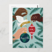 Weltfrieden Weihnachtskarte Postkarte (Vorne/Hinten)