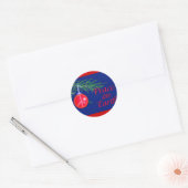 Weltfrieden-Weihnachtskarten und Postkarten Runder Aufkleber (Umschlag)