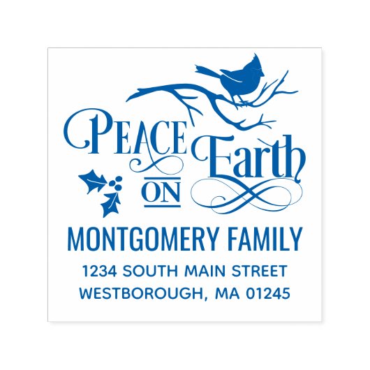 Weltfrieden Weihnachtsquote Typografie Permastempel (Design)