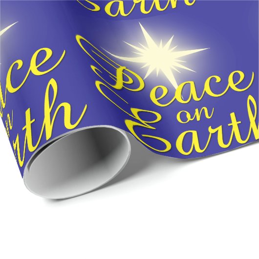 Weltfrieden Weihnachtsstern Geschenkpapier (Rolleneckpunkt)