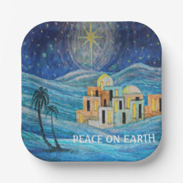 Weltfrieden Weihnachtsstern von Bethlehem Napkins Pappteller
