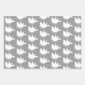 Weltfrieden weiß taube grau Weihnachten Geschenkpapier Set (Vorderseite 3)