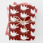 Weltfrieden weiß taube Weihnachten Geschenkpapier Set (Beispiel)