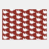 Weltfrieden weiß taube Weihnachten Geschenkpapier Set (Vorderseite)