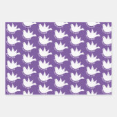 Weltfrieden weiße Taube lila Weihnachten Geschenkpapier Set (Vorderseite 2)