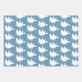 Weltfrieden White Taube Blau Weihnachten Geschenkpapier Set (Vorderseite 3)