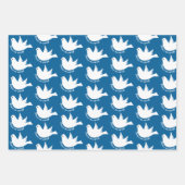 Weltfrieden White Taube Blau Weihnachten Geschenkpapier Set (Vorderseite 2)