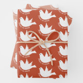Weltfrieden White Taube Terracotta Weihnachten Geschenkpapier Set (Beispiel)