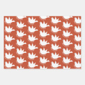 Weltfrieden White Taube Terracotta Weihnachten Geschenkpapier Set (Vorderseite)