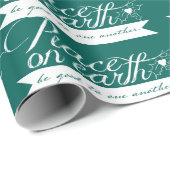 Weltfrieden Whitetext Geschenkpapier (Rolleneckpunkt)