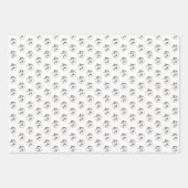 Weltfrieden Winter Black Pattern Geschenkpapier Set (Vorderseite 3)