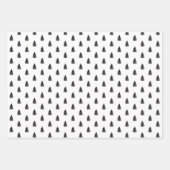 Weltfrieden Winter Black Patterns Geschenkpapier Set (Vorderseite 3)