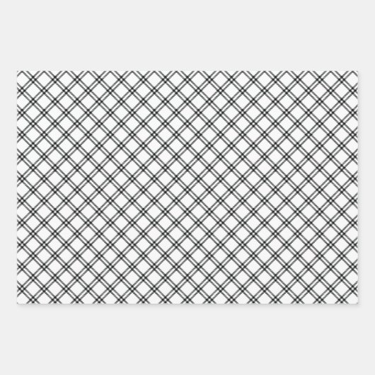 Weltfrieden Winter Black Patterns Geschenkpapier Set (Vorderseite 2)