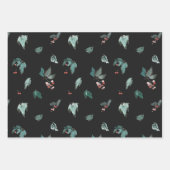 Weltfrieden Winter Botanische Berry-Muster Geschenkpapier Set (Vorderseite 2)