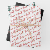 Weltfrieden Winter Botanische Berry-Muster Geschenkpapier Set (Beispiel)