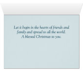 Weltfrieden Winter Sunset Holiday Card (Innenansicht Horizontal (Unten))