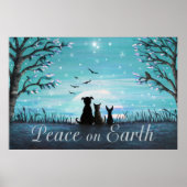Weltfrieden Winter Sunset Poster (Vorne)